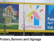 Posters, Banners + signage